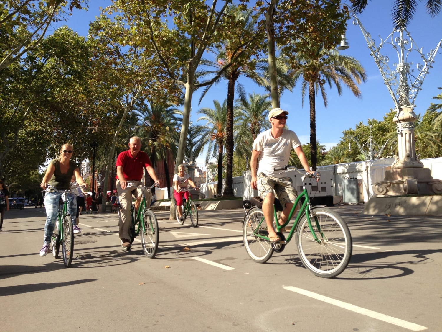 De fietstour door Barcelona