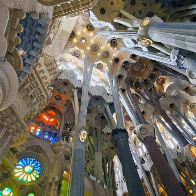 Barcelona Interieur Sagrada Familia
